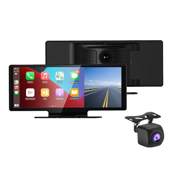 10,26-дюймовая автомобильная камера 4K Dash Cam Carplay Android Автоматическое зеркало заднего вида Видеозапись WIFI Петлевая запись автомобильного видеорегистратора