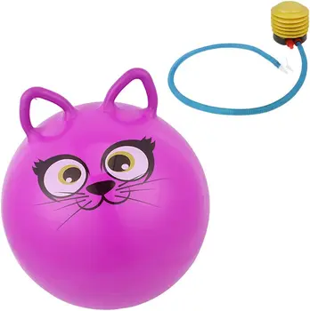 18-дюймовый надувной батут с изображением кота из мультфильма Space Hopper Ball для детей - фиолетовый, как описано