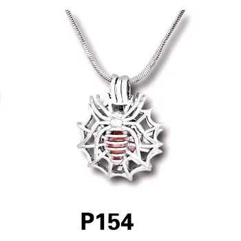 18KGP Паук Медальон Клетка Кулон Поиск, Может Вместить 8 мм Жемчужина Драгоценный Камень Бусина Кулон Ожерелье Подходящие Подвески P154
