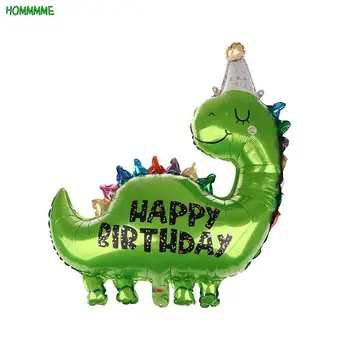 1шт 4D Большие воздушные шары с динозавром из фольги, Зеленый Динозавр, Стоящий Дракон, украшения для вечеринки по Случаю Дня Рождения, Детские принадлежности, Игрушки, Воздушные шары