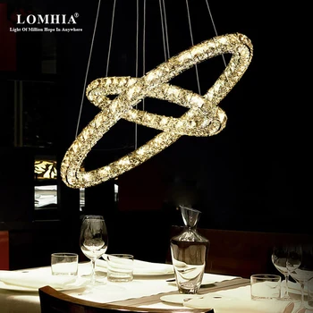 2 зеркальные поверхности K9 Crystal LED Подвесной светильник освещает бар ресторан гостиную овальной формы Светильники своими руками новые