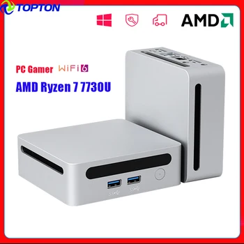 2023 Игровой ПК AMD Ryzen 7 7730U 5 7530U Мини-ПК Windows 11 DDR4 3200 МГц 2xNVMe Мини-настольный компьютер NUC 3x4 K HTPC WiFi6 BT5.2