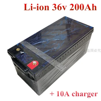 36v 200Ah Литиевая литий-ионная аккумуляторная батарея 36v 150Ah 5kwh 7kwh для Солнечной системы резервного копирования RV EV инвертор + зарядное устройство 10A