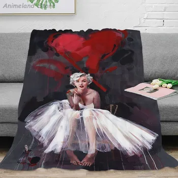 3D Покрывало Мэрилин Монро Зима Весна Фланелевое Одеяло американской актрисы для кроватей Дом Отель Самолет 70x100 Теплое Одеяло