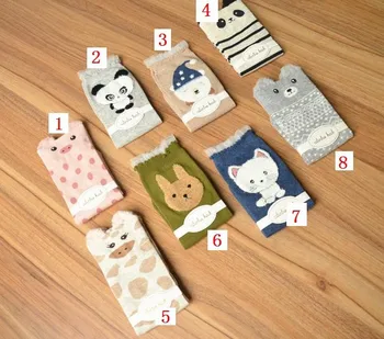 480 пар /лот, женские 3D милые зимние теплые хлопковые носки с ушками мультяшных животных / кошачьи носки