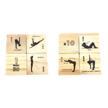 4x портативных кубика для йоги Руководство по практике Поза 6-сторонние кубики D4 для групповых занятий