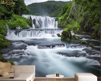 beibehang papel de parede Пользовательские 3D обои фреска хорватия лес водопад пейзаж 3d фон стены украшения дома