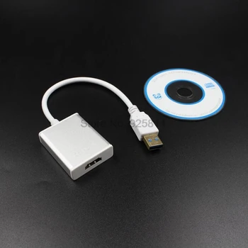 dhl или EMS 20шт USB3.0 Совместимый с USB 3.0 кабель-адаптер для преобразования графики с несколькими дисплеями в HDMI с разрешением 1920х1080 HD Win7/8 