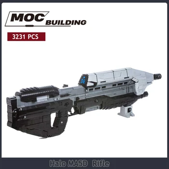 Halo Ma5d Rifle MOC Building Block DIY Assembly Set Model Technology Bricks Межзвездная военная серия DIY Toys Gift