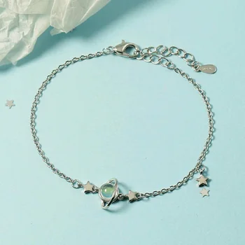 KOFSAC, Новые Модные Браслеты-цепочки из стерлингового серебра 925 пробы Для женщин, Простые украшения с кристаллами 