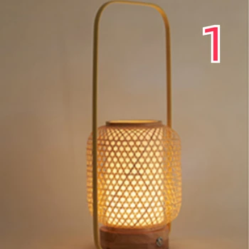 LXV91803 Настольная лампа в древнем китайском стиле, кабинет в стиле дзен, спальня, прикроватная тумбочка, атмосфера ручной работы из бамбука, маленький ночник