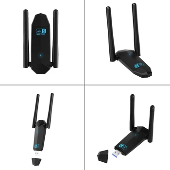 USB WiFi адаптер BT5.0 Wlan Приемник двухдиапазонный 2,4/5G Мини Wifi Беспроводной