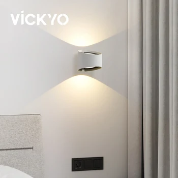 VICKYO Современный настенный светильник для интерьера Светодиодные настенные светильники Прикроватная бра для чтения Освещение для гостиной Спальни Домашнее Освещение Декор