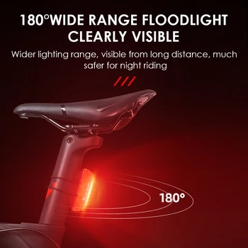 WEST BIKING Велосипедный интеллектуальный тормозной фонарь COB LED Smart Auto Sensor Задние Фонари Велосипедное Освещение Аксессуары для велосипедов