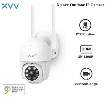 Youpin Xiaovv PTZ Action Camera Инфракрасное Ночное Видение Вращение Качество Изображения 2K HD 8 Ламп Ночного Видения 360 Камера Для Mijia