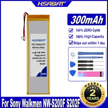 Аккумулятор HSABAT NW-S200F 300mAh для Sony Walkmen NW-S200F S202F S203F S204F S205F MP3-Аккумуляторы