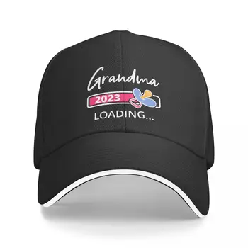Бабушка 2023 Загрузка Я - Повышен до бабушки, бейсболка, пляжная шляпа, спортивные кепки, шляпа с помпоном, шляпа с застежкой сзади, женская шляпа, мужская