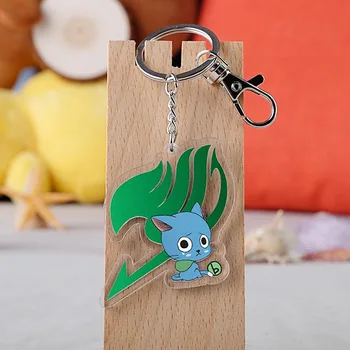 Брелок для ключей Fairy Tail из мультфильма Аниме, Двухмерный Акриловый Прозрачный брелок, Милый Модный кулон Оптом