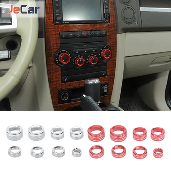 Внутренняя отделка автомобиля из алюминиевого сплава JeCar для Jeep Grand Commander 2006- 2010, Ручка переключателя кондиционера, Декоративное кольцо, крышка