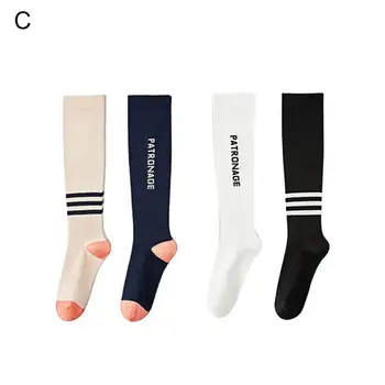 Длинные носки, привлекательные, впитывающие пот, для девочек, спортивные чулки для бега, компрессионные носки для йоги, спортивные носки
