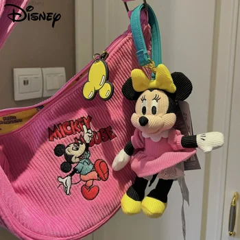 Женская сумка Disney Mickey Mouse с вышивкой в стиле аниме Kawaii, переносная сумка-тоут, модная поясная сумка Y2k, женская поясная сумка