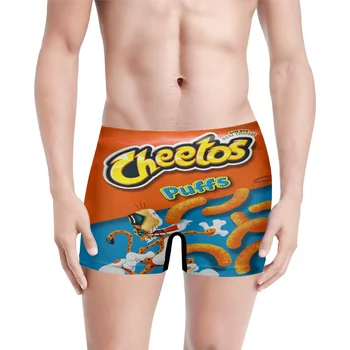 Забавный роман Cheeto Snack с 3D принтом, бесшовное мягкое мужское нижнее белье, мужские боксеры, Дышащие Удобные трусы-3