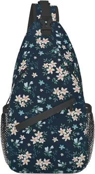 Забавный цветочный рюкзак-слинг с цветочным рисунком, нагрудные сумки с цветочным рисунком, сумка через плечо, Офисный рюкзак для путешествий, походный рюкзак для женщин и мужчин
