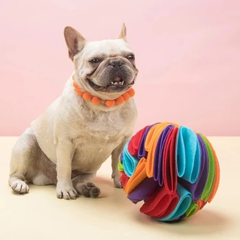 Игрушки-головоломки с мячом для обнюхивания собак Повышают IQ Медленная Дозирующая кормушка Складная Игрушка для обнюхивания носа собаки Игры для дрессировки домашних животных Интеллектуальная игрушка