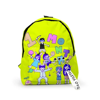 Классические рюкзаки для ноутбуков omori, школьные сумки для мальчиков / девочек, брелки для ключей с 3D-принтом, Оксфордские Водонепроницаемые Забавные Милые Маленькие Рюкзаки