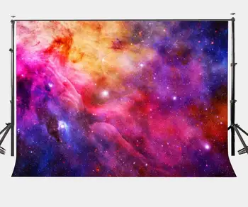 красивый Фон Фиолетового Неба размером 7x5 футов, Ультрафиолетовый Фон для Фотосъемки с видом на Вселенную