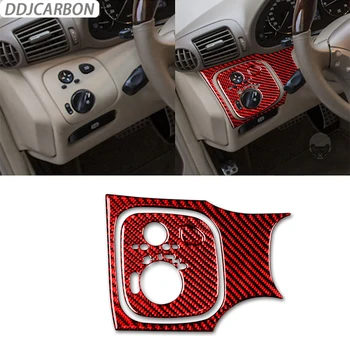 Красная карбоновая приборная панель, свет со стороны водителя, панель управления, отделка, наклейка в салон автомобиля для Benz C Class W203 2005-2007