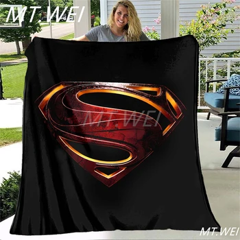 Логотип Супер героя, супер мягкое, теплое, портативное длинное плюшевое одеяло для дивана-кровати/сна/ путешествий/ тренировок/украшения/забавного подарка /аниме-одеяла
