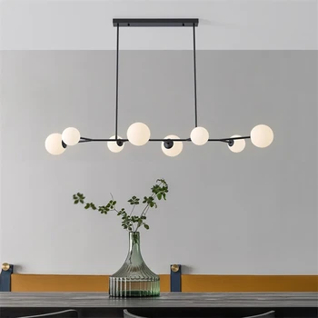 Люстра для обеденного стола в скандинавском стиле, современный светодиодный молекулярный свет, домашний декор, Потолочные люстры, стеклянный шар, лампа для столовой ресторана