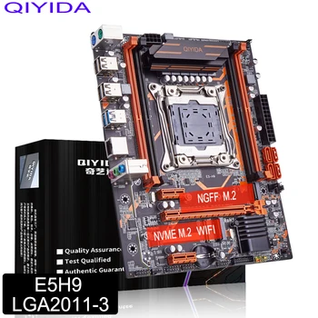 Материнская плата QIYIDA E5H9 LGA2011-3 с 4 каналами XEON E5 всех серий DDR4 RECC БЕЗ ECC NVME M.2 USB3.0 SATA3.0 PCI-E16X M-ATX