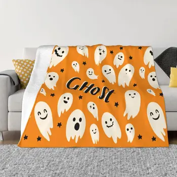 Милое мультяшное одеяло из флиса на Хэллоуин, ультра-Мягкие одеяла для постельных принадлежностей, диван, одеяло для спальни