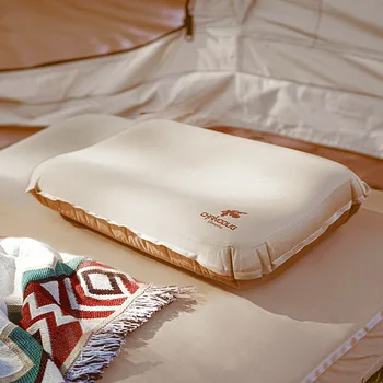 Многофункциональная автоматическая надувная подушка Портативная для путешествий на открытом воздухе Высокоэластичная хлопковая подушка 3D Удобная подушка для кемпинга