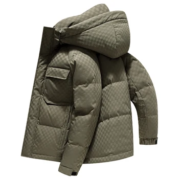 Мужская зимняя пуховая куртка Теплое пальто Mountain Hard Waer Водонепроницаемая ветрозащита Свободного кроя в европейском и американском стиле