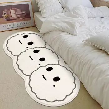 Мультяшный Кашемировый ковер в стиле Ins для спальни, Детский прикроватный коврик особой формы, Одеяло для гардероба в гостиной
