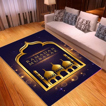 Мусульманский молитвенный декоративный коврик для пола, детский коврик для пола, Прямоугольный коврик для спальни, коврик для йоги, Украшение дома в гостиной, коврик для Рамадана