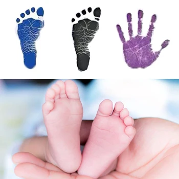 Набор для рук и отпечатков пальцев новорожденного, Чернильные подушечки, Фоторамка, Отпечаток руки, Сувенирные Аксессуары для малышей, Безопасный Чистый Подарок для душа своими руками для ребенка
