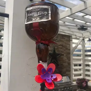 Наборы кормушек для колибри с отверстием для подачи в форме цветка Превратите переработанные бутылки в самодельную поилку для птиц во внутреннем дворике сада во дворе