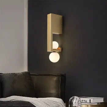 Настенные светильники Nordic gold glass прикроватные тумбочки для спальни диван для гостиной балкон современный кабинет декор прихожей освещение настенные бра светильники