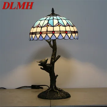 Настольные лампы DLMH Tiffany, современный светодиодный красочный настольный светильник, креативный для украшения дома, спальни
