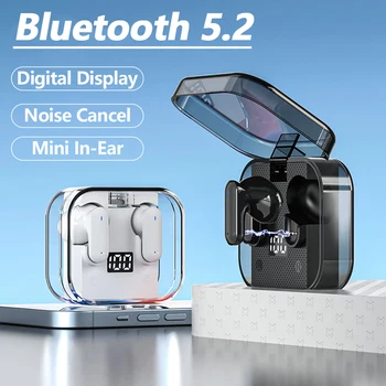 Наушники Bluetooth 5.3 TWS-вкладыши, беспроводные наушники с микрофоном, шумоподавление, водонепроницаемые гарнитуры, светодиодный дисплей для смартфона