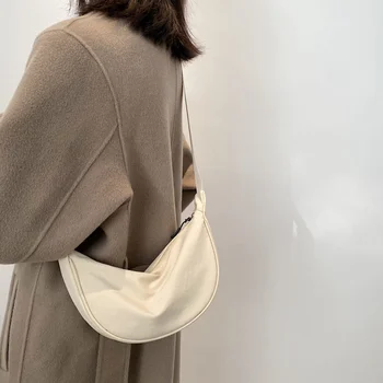 Нейлоновая сумка-мессенджер, женская новая модная сумка для пельменей, легкая маленькая сумка через плечо, сумка для подмышек, простая холщовая сумка через плечо