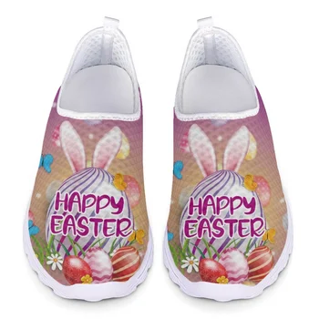 Необычные разноцветные яйца, креативные кроссовки для дам, выходящих на улицу, обувь для отдыха на плоской подошве, Дышащая удобная обувь без застежки, Пасха