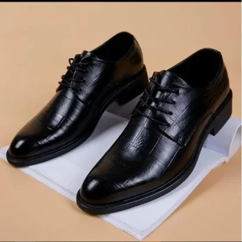 Новые черные Мужские Костюмные Туфли, Вечерние Мужские Модельные туфли, Итальянские Кожаные Zapatos Hombre, Официальная Обувь, Мужские Офисные Sapato Social Masculino