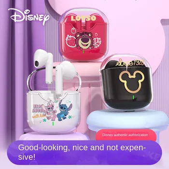 Оригинальные Наушники Disney TWS Frozon Princess Headphones Cute Mickey Stitch TWS Беспроводные Игровые Наушники Bluetooth Hi-Fi Stereo
