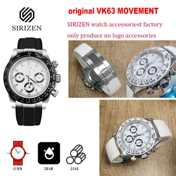 Оригинальный механизм VK63, кварцевые часы для мужчин, функции, хронограф, мужские часы уровня AAA, водонепроницаемые наручные часы с 3 барами,