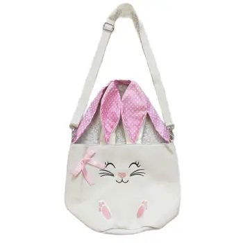 Пасхальная милая розовая сумка с рисунком кролика для маленьких девочек